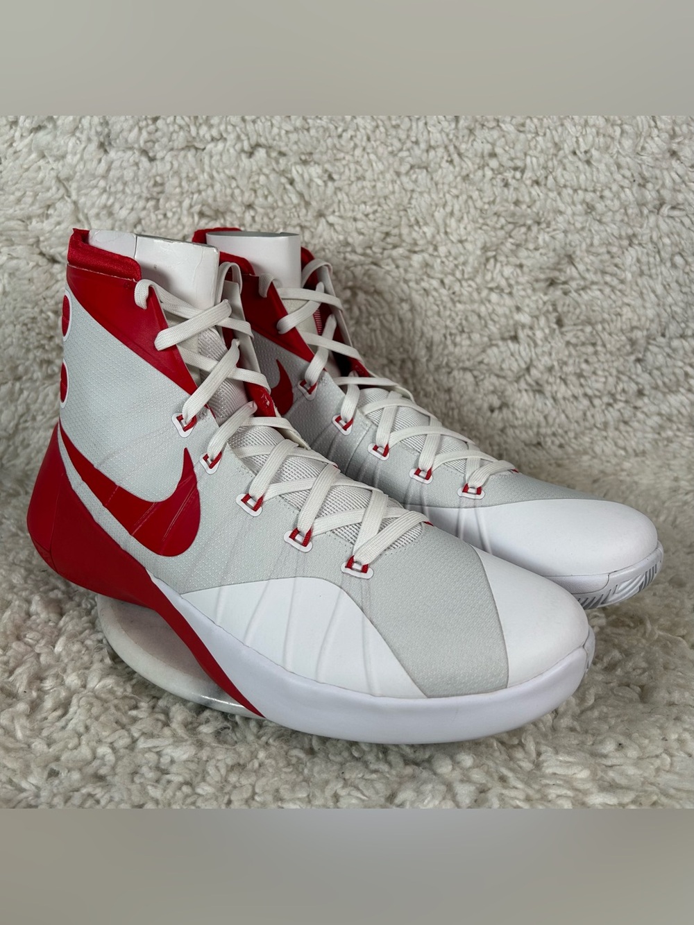 Nike Hyperdunk 2015 TB Mens 17Basketball Athletic Sneakers Red Metallic Silver